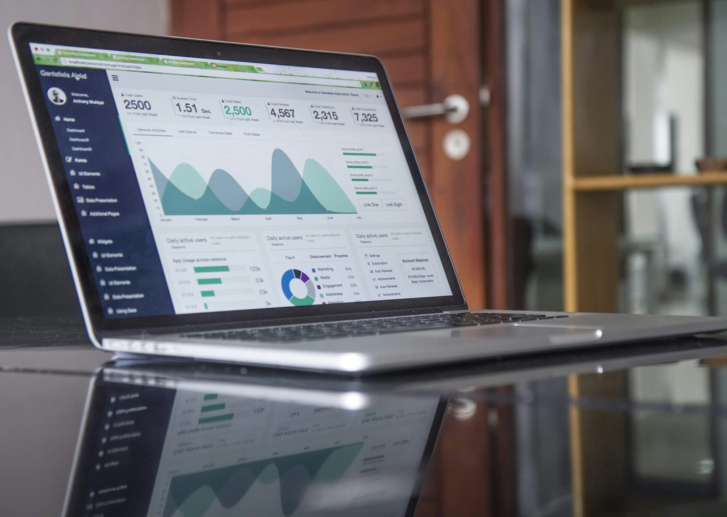 Professional Landing Page Design on Laptop